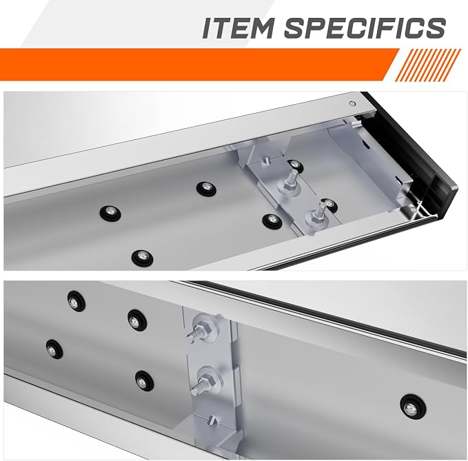 PM PERFORMOTOR 6.5" Running Boards Compatible with 2020 2021 2022 Telluride Palisade, Pair of Stainless Steel Side Rails Step Bars with 6 Pcs Brackets, Polished Chrome/Black