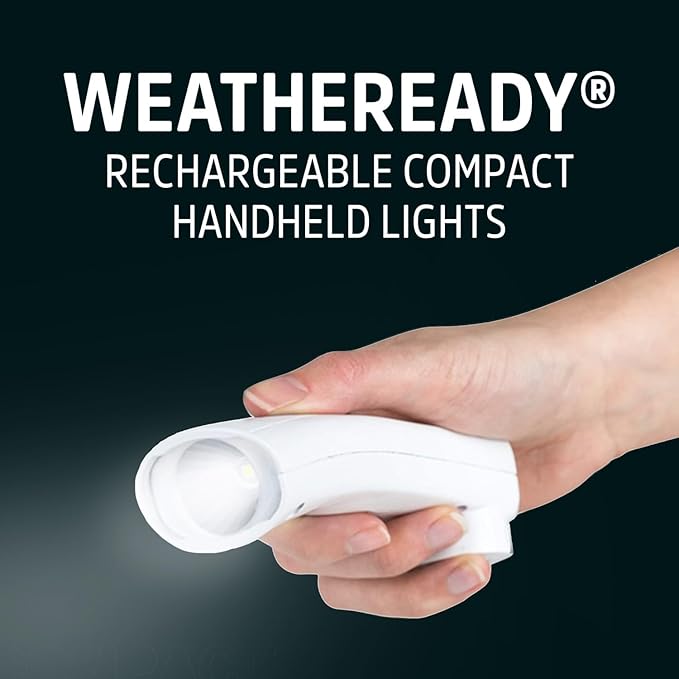 Energizer Weatheready Rechargeable Flashlights for Home, Pack of 3, Emergency Flashlight for Hurricane Supplies, Survival Kits, Power Outages, LED Flash Light with Convenient Plug-in Design