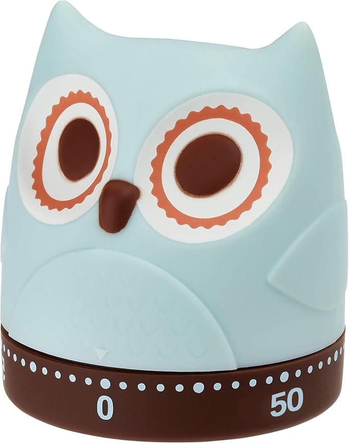 Mechanical Kitchen Timer, Cute Wind Up 60-Minute Manual Countdown