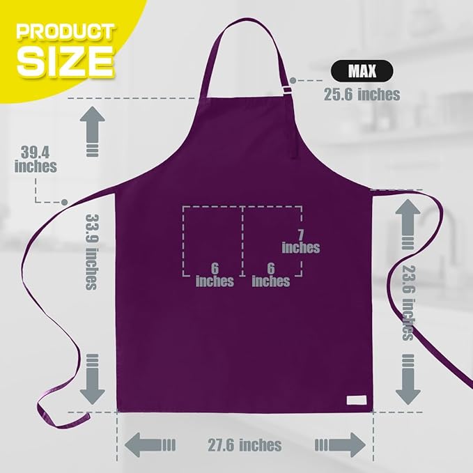 ROTANET Extra Large Apron for Men Adjustable Bib Aprons