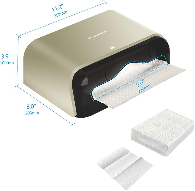 C-Fold Paper Towel Dispenser for Bathroom: Compact 200 Sheets Large Capacity