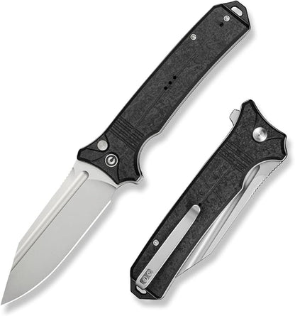 CIVIVI Neurohaptic Pocket Knife for EDC, Folding Knife with 3.74'' Nitro-V Blade G10 Handle, Reversible Clip, Gift for Men Women C23080-2