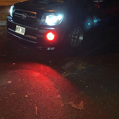 Alla Lighting 3800lm PGJ13 Base 889 881 LED Fog Light Bulbs, Red Xtreme Super Bright H28 886 888 894 896 898 ETI-SMD Replacement
