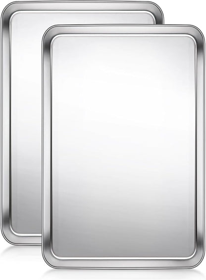 Terlulu Baking Sheet, Cookie Sheet, Stainless Steel Baking Pan, 2 Piece-19.6''x