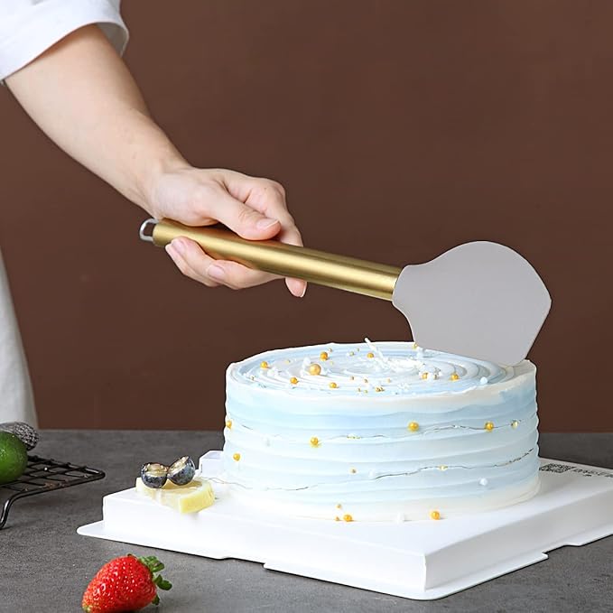Gold Spatulas, Berglander Non-stick Silicone Flexible Scrapers Baking Mixing