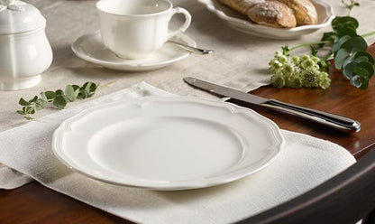 Villeroy & Boch Manoir Salad Plate, Premium Porcelain, Made in Germany, 8.25in, White