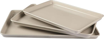 Martha Stewart Gallen 3-Piece Cookie Sheet Set – 13", Ceramic Nonstick