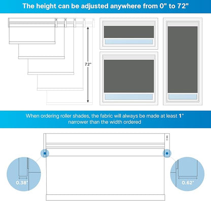 DENFOON Motorized Blinds with Remote, Thermal Electric Blinds【Solar Panel】