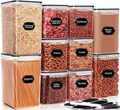 PRAKI 10 PCS Flour Sugar Storage Containers for Organizers and Storage