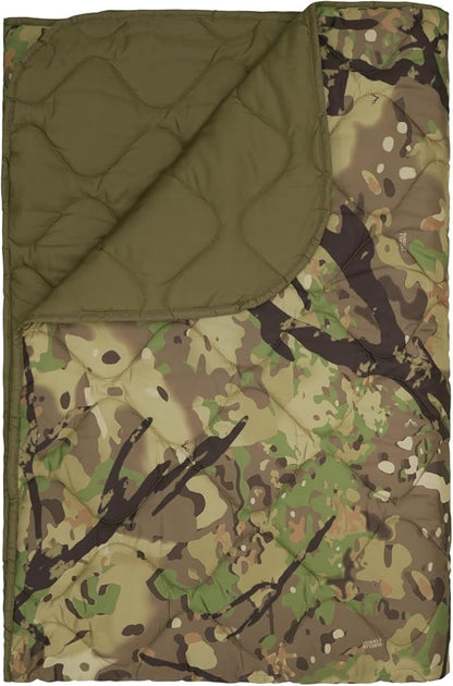 Poncho Liner Military Outdoor Camping Blanket for Travel, Beach, Grass, Picnic, Car Emergency, Outdoor, Survival