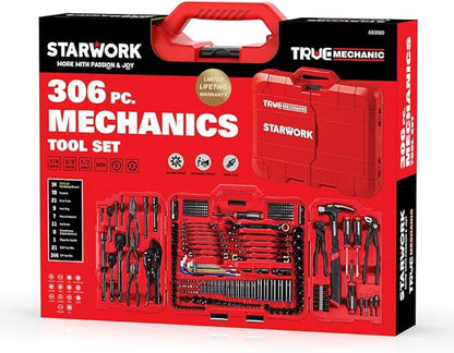 STARWORK TRUE MECHANIC 306-Piece Mechanics Tool Set and Socket Set,