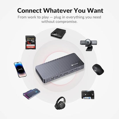 AV Access Docking Station 3 Monitors, 8K@30Hz Single Display, Triple 4K Display