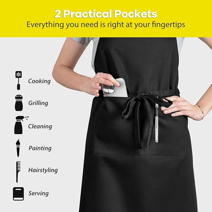 ROTANET Extra Large Apron for Men Adjustable Bib Aprons