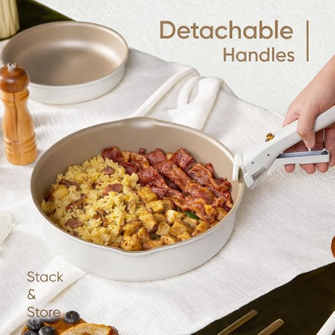 CAROTE 19 Pcs Pots and Pans Set, Nonstick Cookware Sets