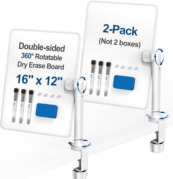 Double-Sided Desk Whiteboard