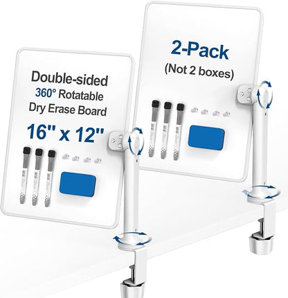 Double-Sided Desk Whiteboard