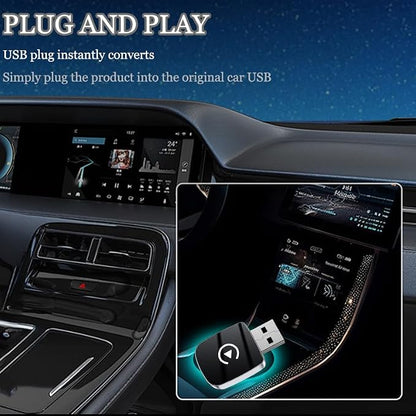 Carplay Adapter for Chevrolet Malibu 2016 2017 2018 2019 2020 2021 2022 2023 2024 2025, Plug & Play Car Interface Dongle Carplay Box Supports Navigation Music & Voice Control Stable,A/Black