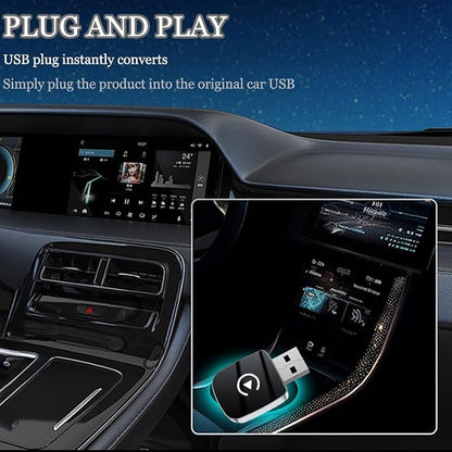Carplay Adapter for Dodge Durango 2017 2018 2019 2020 2021 2022 2023 2024, Plug & Play Car Interface Dongle Carplay Box Supports Navigation Music & Voice Control Stable and Easy to Use
