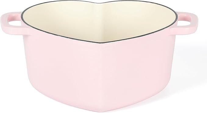 Martha Stewart Heart Shaped 4-Quart Enamel Cast Iron Dutch Oven