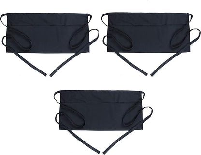 BOHARERS Waist Apron with 3 Pockets 3 Pack