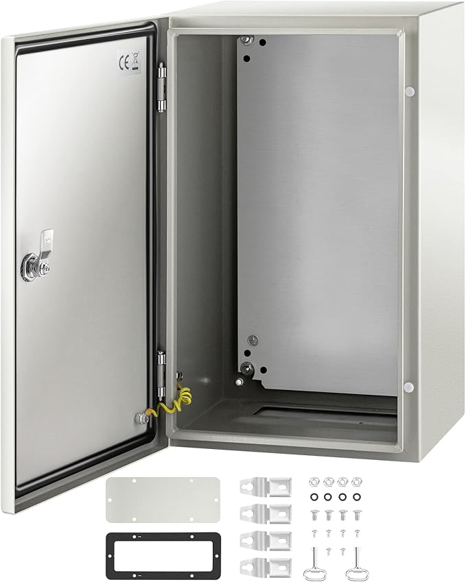 VEVOR NEMA Steel Enclosure, IP66 Waterproof & Dustproof, Outdoor/Indoor