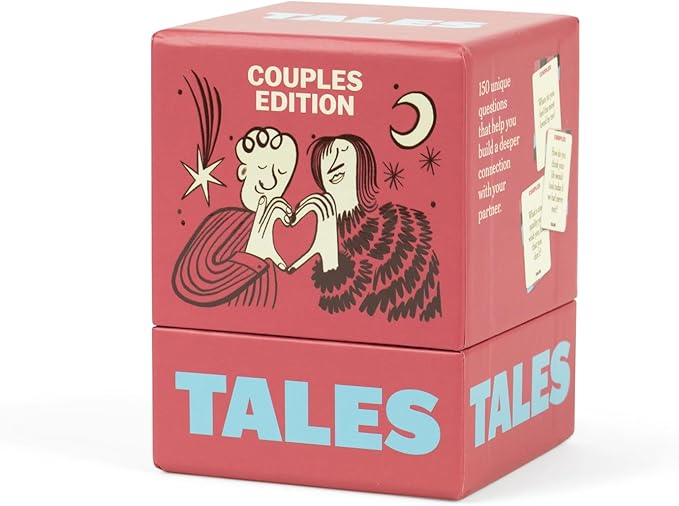 TALES 150 Conversation Starter Cards, Couples Edition, Perfect for Couples Games for Adults, Date Night Ideas, Gifts, Anniversaries, and Quality Time Together, Prompts for Deeper Connection