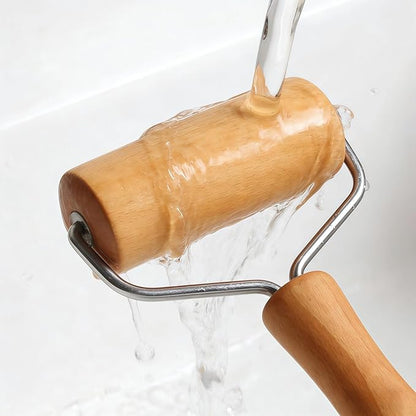 Small Rolling Pin, Wooden Dough Roller, Non-Stick Pizza Roller, T Type Rolling