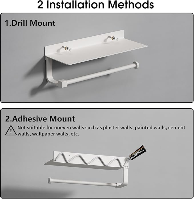 Danpoo White Paper Towel Holder