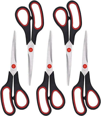 Scissors, 8.5 Inch Ultra Sharp Shears, Comfort-Grip Handles Household