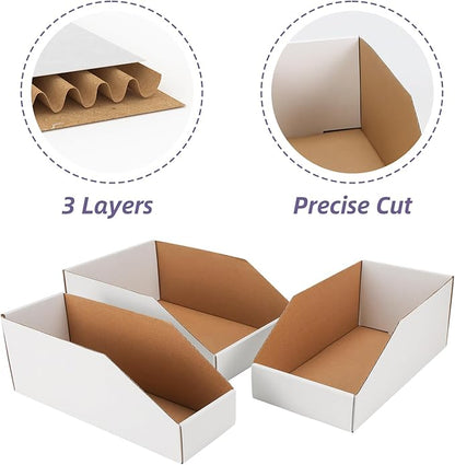 EXYGLO Cardboard Storage Bins Assorted Sizes, 35 Mixed Pack Cardboard Boxes