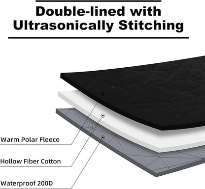 Outdoor Waterproof Blanket, Foldable Fleece Stadium Blanket for Outdoor Sports Event, Camping, Car, Pet, Picnics - Windproof, Wearable, Machine Washable 80" x 58" (Smoky Gray)