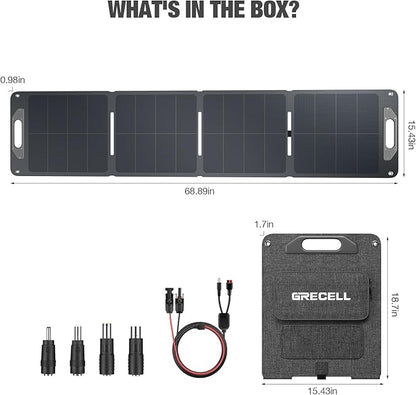 120W Portable Solar Panel for Power Station Generator, Ultra Light 5.7lbs, 25% High Efficiency IP65 Waterproof, 20V Foldable Solar Panel Charger for Camping, RV, Outdoor Use and Off-Grid Blackouts