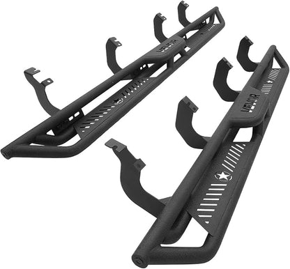 VEVOR Running Boards, 6 Inches Side Steps Compatible with 2009-2018 Dodge Ram 1500 Crew Cab, 2010-2025 2500 3500 Crew Cab (Not Fit 2019-2025 Ram 1500 New Body), Non-Slip Black Carbon Steel Nerf Bars