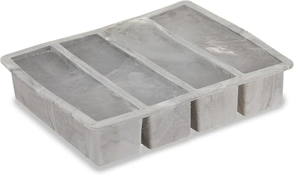 Host Ice Cube Tray, Makes Four 5-Inch Long Cubes, Durable Silicone Trays