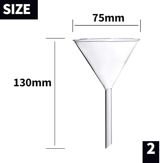 Glass Funnel Set, 50mm & 40mm Diameter