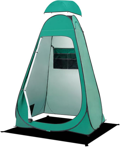 BRIAN & DANY Pop Up Shower Tent, Portable Privacy Camping Changing Tent, Camp Toilet Bathroom Pod with Rain Shelter & Windows, UPF 50+ & Waterproof, 47.2" x 47.2" x 74.8"