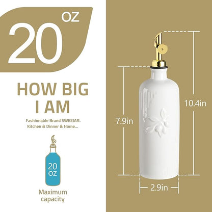 Sweejar Ceramic Olive Oil Dispenser Bottle