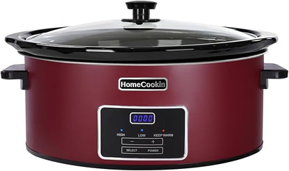 HOMECOOKIN 6 Quart Programmable Slow Cooker, Kitchen Appliances, Perfect