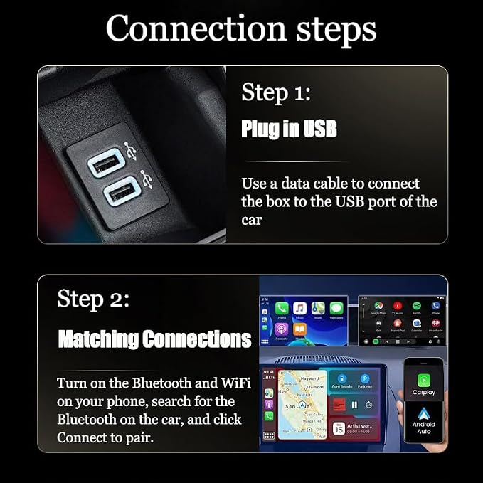 Carplay Adapter for Maserati Ghibli 2017 2018 2019 2020 2021 2022 2023 2024, Plug & Play Car Interface Dongle Carplay Box Supports Navigation Music & Voice Control Stable and Easy to Use