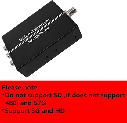 HDSUNWSTD HD 3G SDI to AV CVBS Video Converter Support 1080P L/R Audio Output