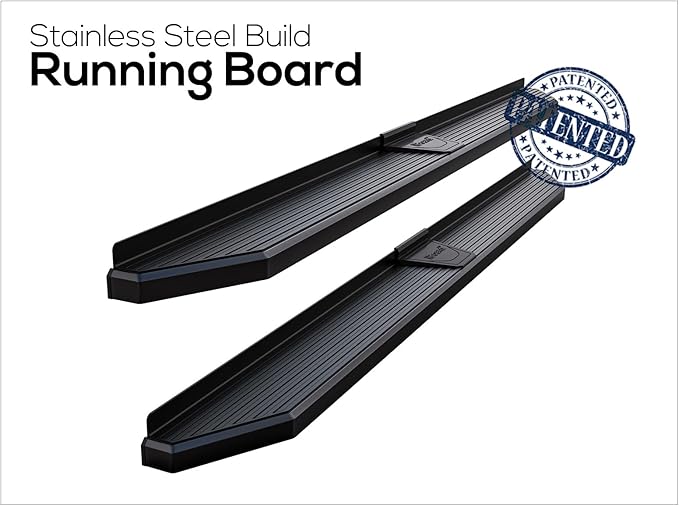 APS Black Stainless Steel Running Boards Style Compatible with Nissan Pathfinder 2022-2026 (Side Steps Side Bars) 6in Wide
