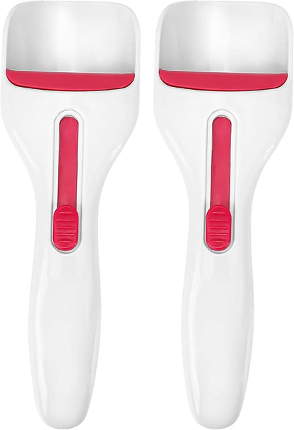 2Pcs Cupcake Scoop Batter Dispenser – One-Touch Sliding Button Dispenses Baking