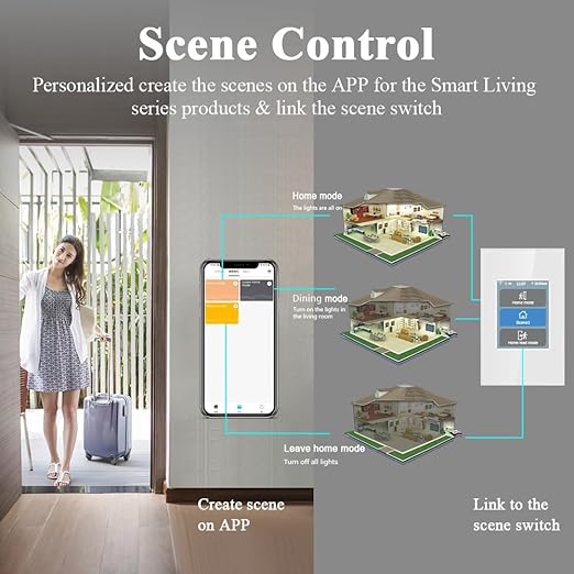 LANBON Smart Light Switch, 1/2/3 Gang, 3 Way