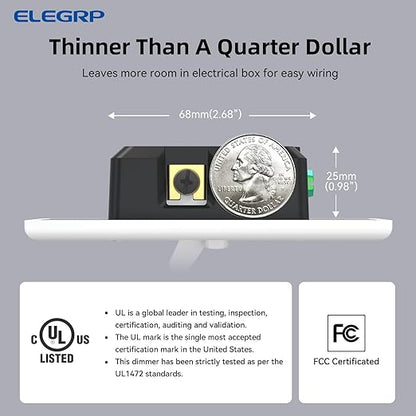ELEGRP Digital Toggle Dimmer Switch