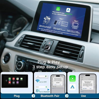 Wireless CarPlay and Android Auto Adapter for Bentley Flying Spur 2020-2025- Mini Plug and Play Converter for Stable Connection