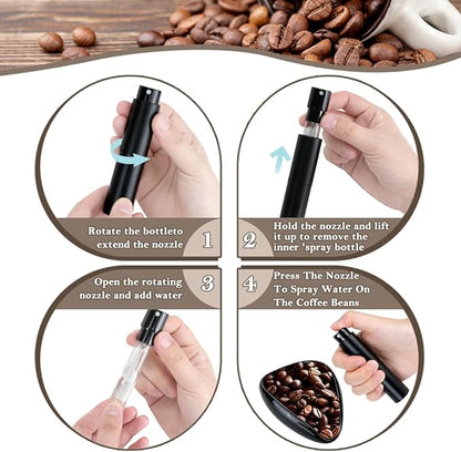 4Pcs Coffee Bean Dosing Cup and Spray Bottle Kit
