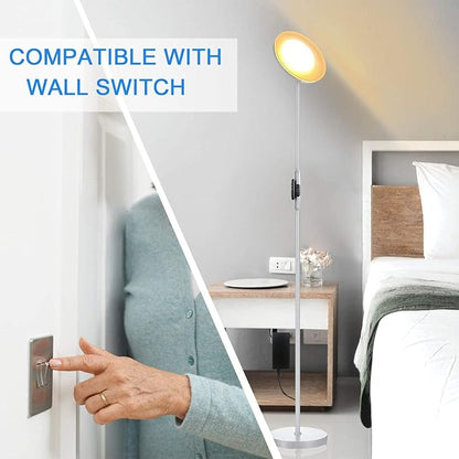 JOOFO Floor Lamp, 30W/2400LM Sky LED Modern Torchiere 3 Color Temperatures