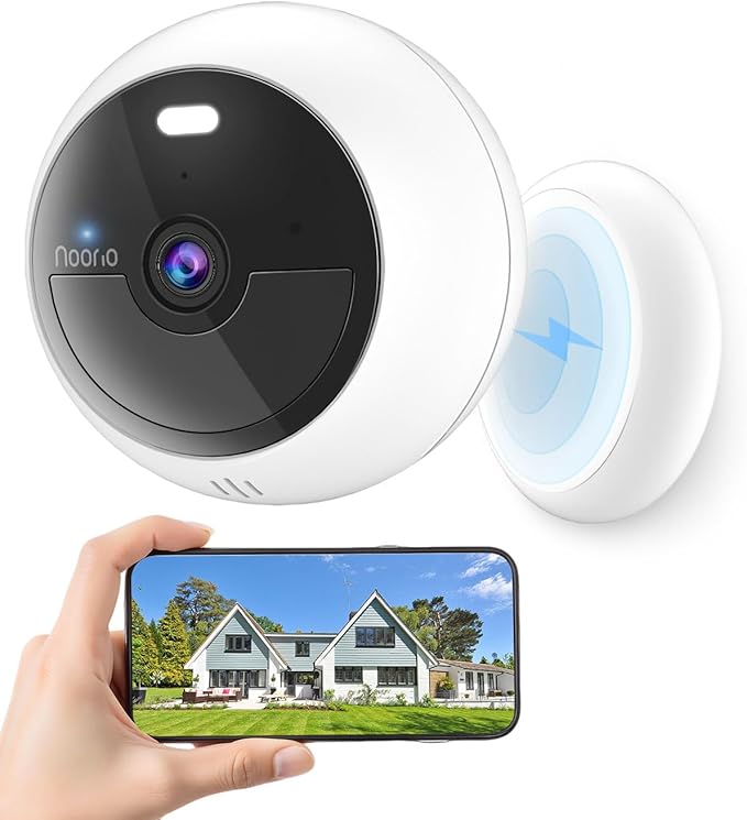Noorio Security Cameras Wireless Magnetic, 2K+ Indoor Outdoor Camera