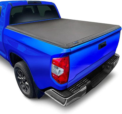 Tyger Auto T3 Soft Tri-Fold Truck Bed Tonneau Cover Compatible with 2007-2013 Toyota Tundra | Fleetside 6.5' Bed (78") | TG-BC3T1033 , Black