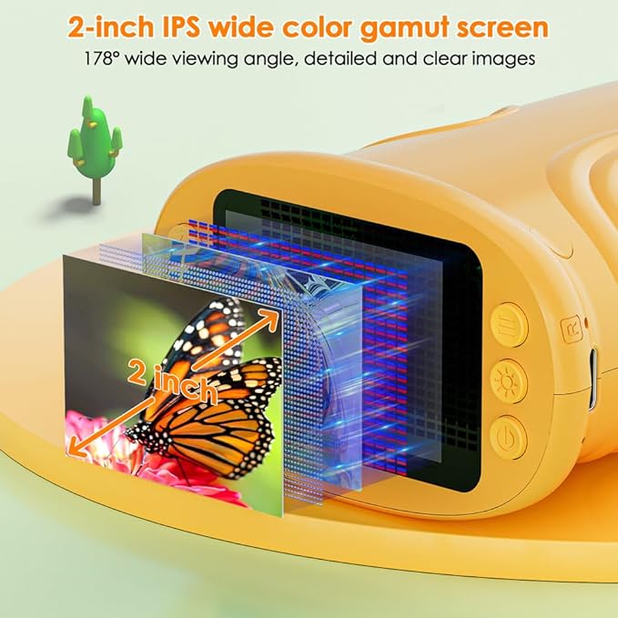 Handheld Microscope for Kids, Temodu 2.0" Screen Educational Science Kit, Rechargeable Mini Portable Digital Microscopes, 4X Zoom, can be Used as a Birthday, Ages 3+
